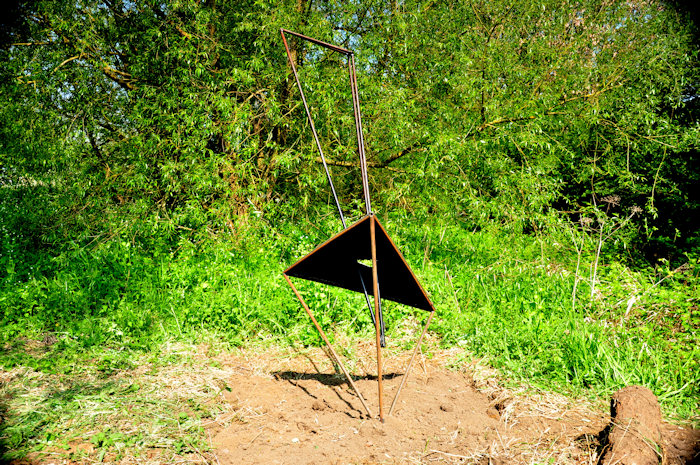 Recycled metal sculpture welded by Ryan Curtis and Ryan Kerslake as a collaborative artwork during the 3Rs Sculpture Symposium 2011