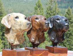Click here for a larger image of this labrador retriever sculpture and more details