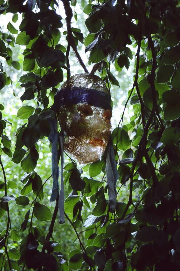 Spirit of the Tree I - temporary sculpture installation in a sculpture garden in Normandy