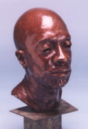 Isaac Hayes - Lifesize Bronze for 20 Heads of the Year 2000 project - click here for larger version