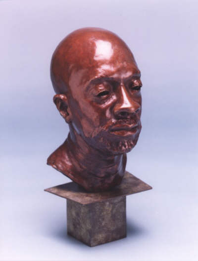 Isaac Hayes - Lifesize bronze side view