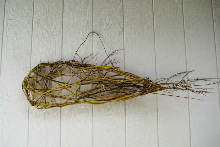 Yellow osier willow wall mounted relief of a "Blackfoot River Fish"