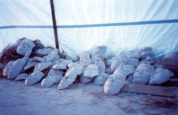 Plaster casts which I used in the final composition of East Meets West