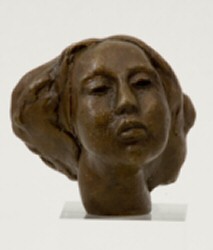 Miniature bronze bust of one of my original Artists of the Silk Road series