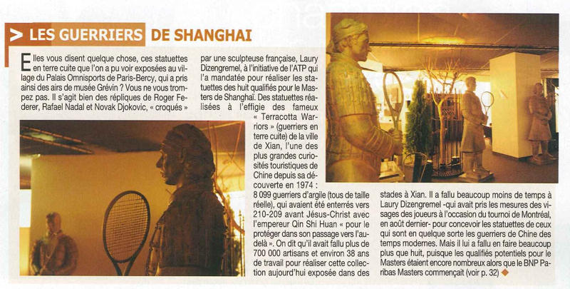 Sports sculpture commission: Les Guerriers de Shanghai - article sport sur les guerriers de terre cuite par sculpteur Francaise Laury Dizengremel et ses collegues sculpteurs Chinois Shen Xiaonan et Zhang Yaxi